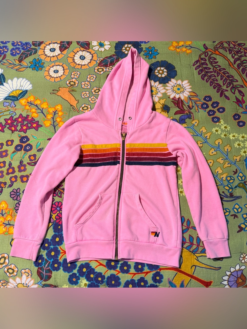 Aviator Nation Pink Kids Zip-Up Hoodie
